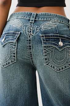 JESSIE WINGED BIG T BAGGY JEAN, image 1
