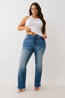 PLUS BILLIE MID RISE BUDDHA POCKET STRAIGHT JEAN, image 3