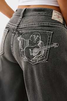 PLUS JESSIE MID RISE BIG T BUDDHA POCKET BAGGY JEAN, image 1