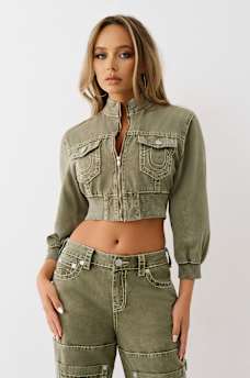 VINTAGE BIG T CROPPED CARPENTER JACKET, image 2