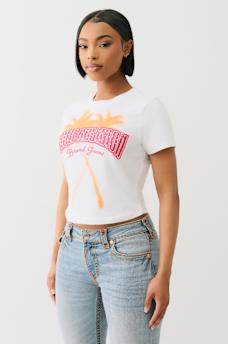 PALM TREE CRYSTAL LOGO BABY TEE, image 4