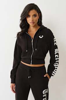 CRYSTAL RELAXED ZIP HOODIE, image 4