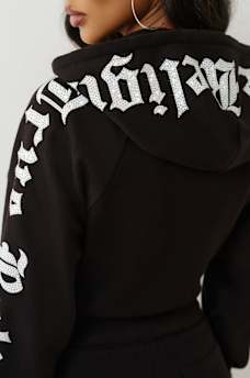 CRYSTAL RELAXED ZIP HOODIE, image 7
