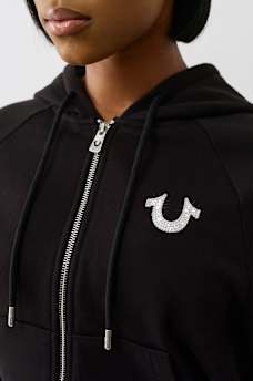 CRYSTAL RELAXED ZIP HOODIE, image 9