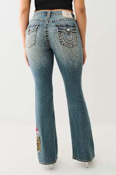 BECCA CRYSTAL TATTOO MID RISE BIG T BOOTCUT JEAN, image 7