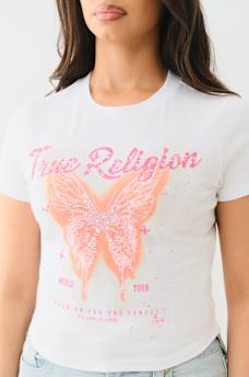 CRYSTAL BUTTERFLY BABY TEE, image 1