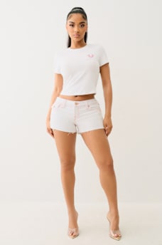 JOEY BIG T WINGED HORSESHOE FRAYED SHORT, image 2