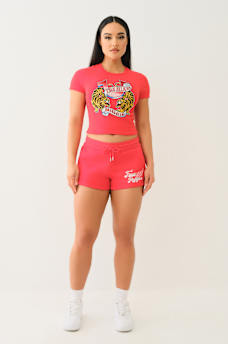 CRYSTAL WING SWEAT SHORT, image 2