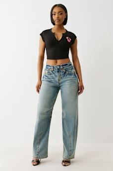 CRYSTAL LOGO NOTCH BABY TEE, image 4