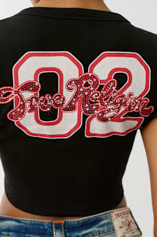 CRYSTAL LOGO NOTCH BABY TEE, image 1