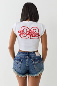 CRYSTAL LOGO NOTCH BABY TEE, image 4