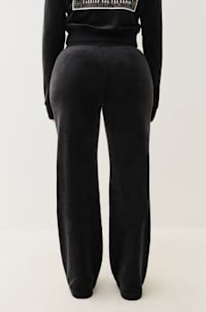 VELOUR CRYSTAL HORSESHOE STRAIGHT LEG PANT, image 4