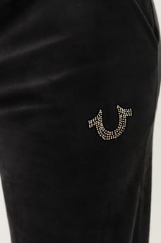 VELOUR CRYSTAL HORSESHOE STRAIGHT LEG PANT, image 5