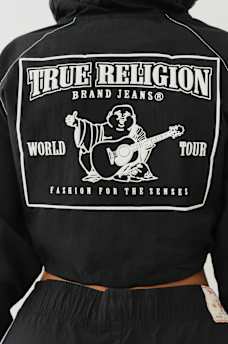 SHRUNKEN BIG T NYLON ZIP HOODIE, image 7