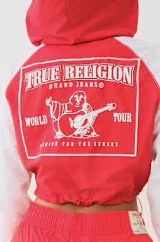 SHRUNKEN BIG T NYLON ZIP HOODIE, image 8