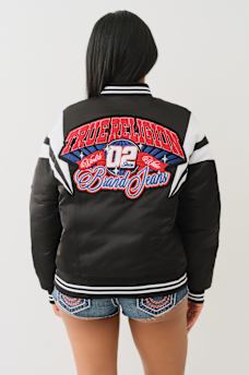 SATIN VARSITY BOMBER JACKET, image 7