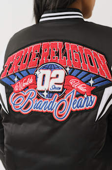 SATIN VARSITY BOMBER JACKET, image 8