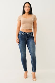 JENNIE INDGIO TERRY MID RISE CURVY SKINNY JEAN, image 2