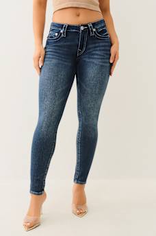 JENNIE INDGIO TERRY MID RISE CURVY SKINNY JEAN, image 1