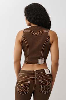 CHALECO DE MEZCLILLA CON CUELLO REDONDO, image 5