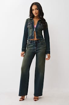 SLIM ZIP UP DENIM JACKET, image 3