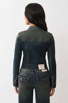 SLIM ZIP UP DENIM JACKET, image 5
