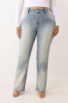 PLUS BILLIE MID RISE BIG T STRAIGHT JEAN, image 2