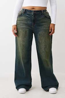 PLUS BOBBI MID RISE BIG T BAGGY JEAN, image 2