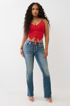 BECCA MID RISE SUPER T BOOTCUT JEAN, image 3