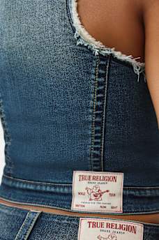 SHRUNKEN SHERPA DENIM VEST, image 6