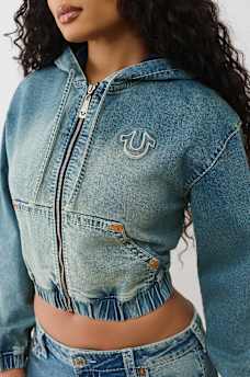 SUDADERA CON CAPUCHA Y CIERRE BIG T DE MEZCLILLA, image 6