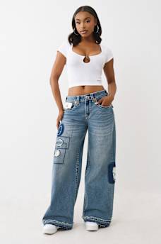 JESSIE BIG T RIP REPAIR SUPER BAGGY JEAN, image 2