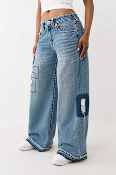 JESSIE BIG T RIP REPAIR SUPER BAGGY JEAN, image 3