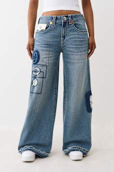 JESSIE BIG T RIP REPAIR SUPER BAGGY JEAN, image 1