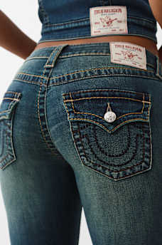 BECCA MID RISE BIG T  BOOTCUT JEAN, image 1