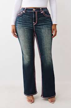 PLUS BECCA ROPE STITCH FLAP BOOTCUT JEAN, image 3