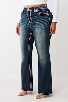 PLUS BECCA ROPE STITCH FLAP BOOTCUT JEAN, image 4