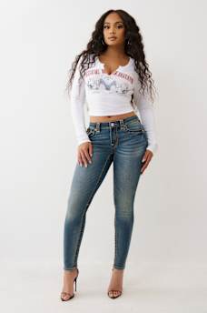 JENNIE MID RISE SUPER T CURVY SKINNY JEAN, image 3