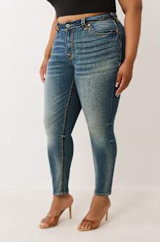 PLUS JENNIE MID RISE SUPER T CURVY SKINNY JEAN, image 4