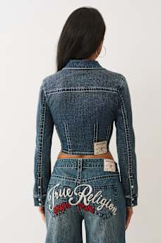 SNATCHED DENIM LONG SLEEVE SHIRT, image 4