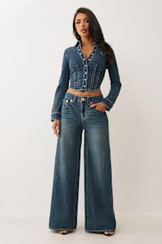 SNATCHED DENIM LONG SLEEVE SHIRT, image 6