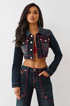 CROP MINI BIG T JACKET, image 1