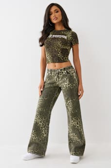 BOBBI LOW RISE CAMO BIG T BAGGY JEAN, image 2