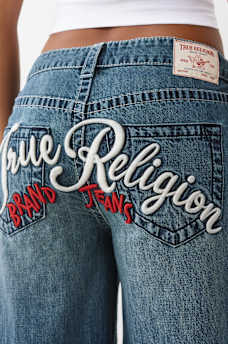 JESSIE ERMBOIDERED SUPER BAGGY JEAN, image 1