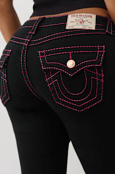  BILLIE MID RISE LUREX BIG T STRAIGHT JEAN, image 1