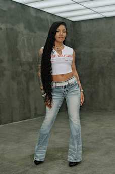 JOEY LOW RISE SUPER T FLARE JEAN, image 1