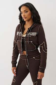 SHRUNKEN BIG T ZIP HOODIE, image 4