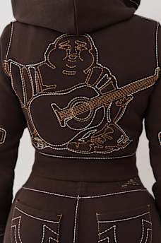 SHRUNKEN BIG T ZIP HOODIE, image 1