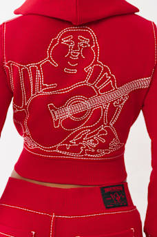 SHRUNKEN BIG T ZIP HOODIE, image 2