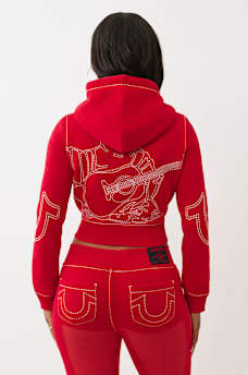 SHRUNKEN BIG T ZIP HOODIE, image 5